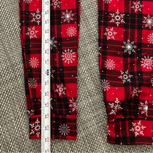 SHO SHO Snowflake Jumpsuit Pajamas With Hood Winter Holiday Christmas Festive L - Picture 8 of 8